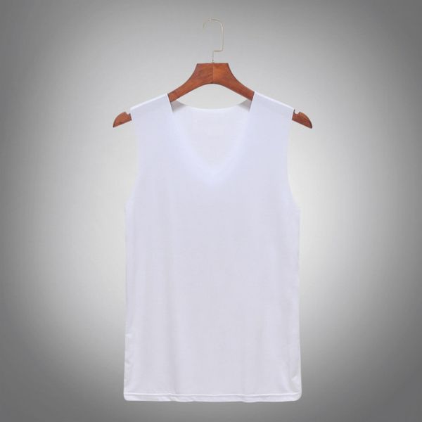 new summer tank men v-collar breathable fitness tees wide shoulder white men vest, White;black
new summer tank men v-collar breathable fitness tees wide shoulder white men vest, White;black
