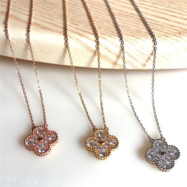 lucky clover 925 sterling silver full diamond necklace feminine clavicle pendant net red
lucky clover 925 sterling silver full diamond necklace feminine clavicle pendant net red