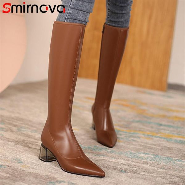 smirnova 2021 new arrive knee high boots women pointed toe thick heel casual shoes zip stretch solid colors autumn boots women, Black
smirnova 2021 new arrive knee high boots women pointed toe thick heel casual shoes zip stretch solid colors autumn boots women, Black