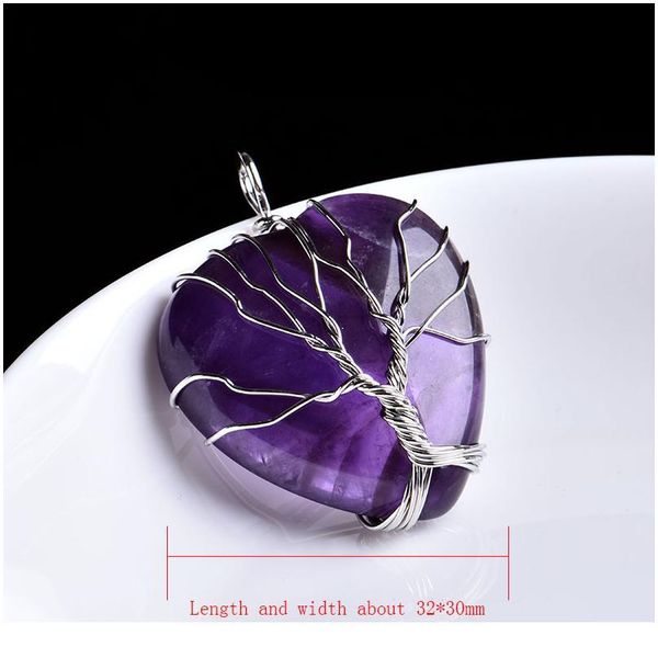 1pc natural crystal mineral ornament heart shape tree of life pendant guardian couple pendant necklace pendant diy gift qylqnz, Black
1pc natural crystal mineral ornament heart shape tree of life pendant guardian couple pendant necklace pendant diy gift qylqnz, Black