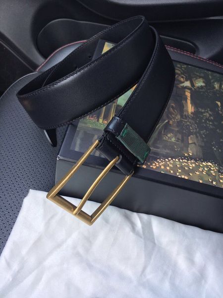 black genuine leather with gold pin buckle men belt with box men designers belts women belts designer belts 135, Black;brown
black genuine leather with gold pin buckle men belt with box men designers belts women belts designer belts 135, Black;brown
