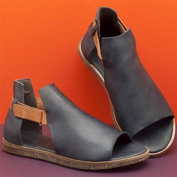 women summer sandals flats casual single shoes woman vintage pu leather flat open toe sandalias mujer sapato feminino e03 y200405, Black
women summer sandals flats casual single shoes woman vintage pu leather flat open toe sandalias mujer sapato feminino e03 y200405, Black