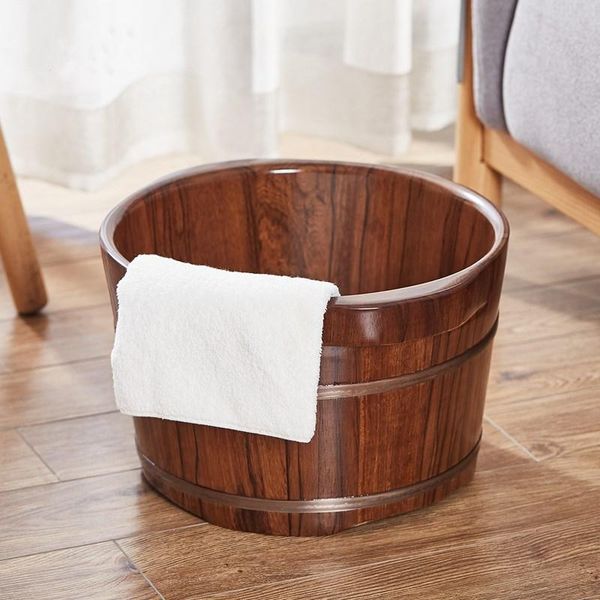 wooden fath bucket household calf foot massage foot bath
