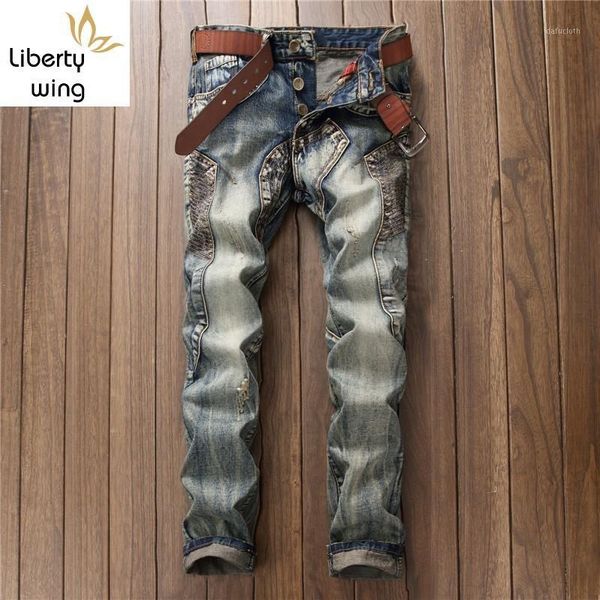 european style mens jeans punk biker trousers male streetwear personalized straight leg vintage slim fit denim pants men clothes1, Blue
european style mens jeans punk biker trousers male streetwear personalized straight leg vintage slim fit denim pants men clothes1, Blue
