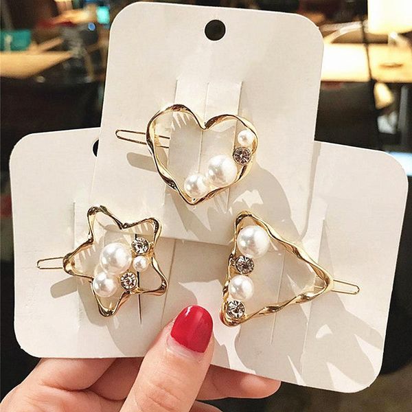 hair clips & barrettes elegant pearl clip crystal rhinestones hairpin fashion women triangle heart styling accessories, Golden;silver
hair clips & barrettes elegant pearl clip crystal rhinestones hairpin fashion women triangle heart styling accessories, Golden;silver
