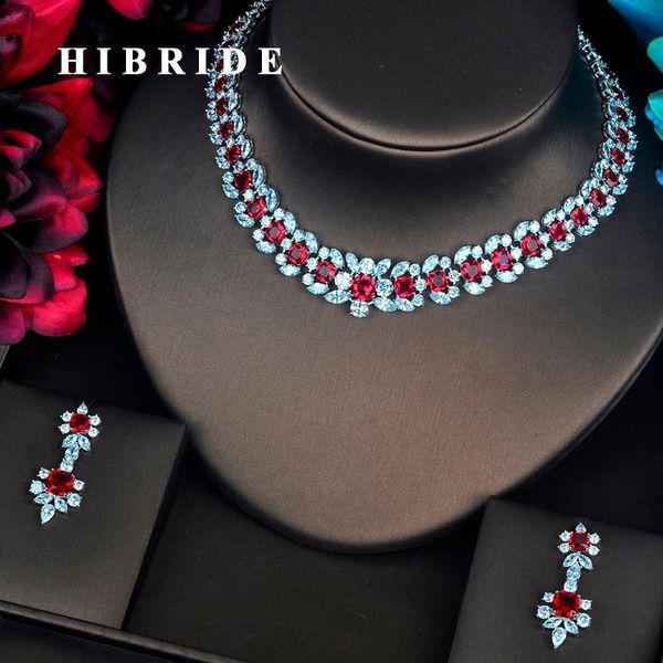 hibride luxury garland shape red cz jewelry sets for women bride necklace set wedding jewelry dress accessories wholesale n-404, Silver
hibride luxury garland shape red cz jewelry sets for women bride necklace set wedding jewelry dress accessories wholesale n-404, Silver