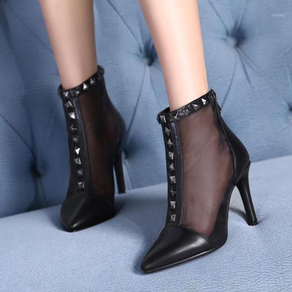 2020 new ankle boots women mesh hollow out summer boots rivet stiletto high heel party prom shoes ladies big size 35-421, Black
2020 new ankle boots women mesh hollow out summer boots rivet stiletto high heel party prom shoes ladies big size 35-421, Black