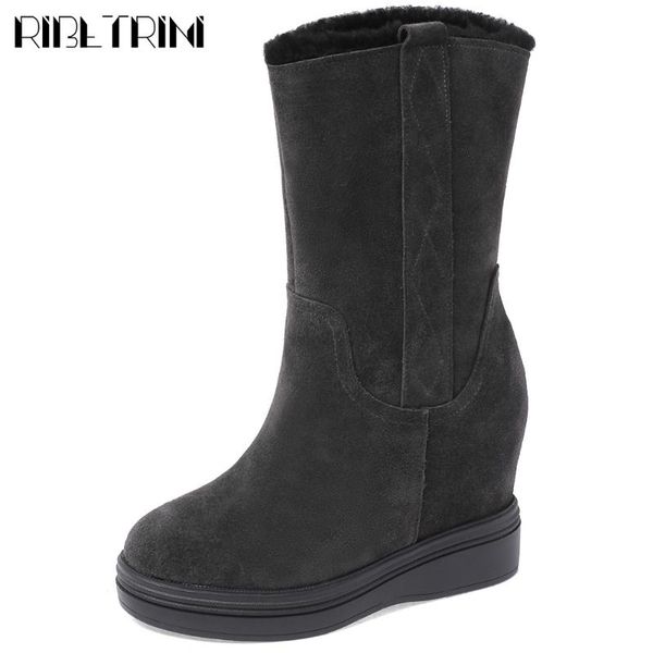boots ribetrini cow suede winter female increasing height shoes short plush warm ankle women casual, Black
boots ribetrini cow suede winter female increasing height shoes short plush warm ankle women casual, Black
