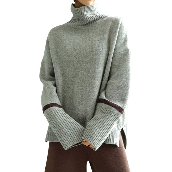 2021 new thick cashmere pullover knitted sweater women autmun winter streetwear loose pull femme hiver turtleneck jumpers t7qm, White;black
2021 new thick cashmere pullover knitted sweater women autmun winter streetwear loose pull femme hiver turtleneck jumpers t7qm, White;black