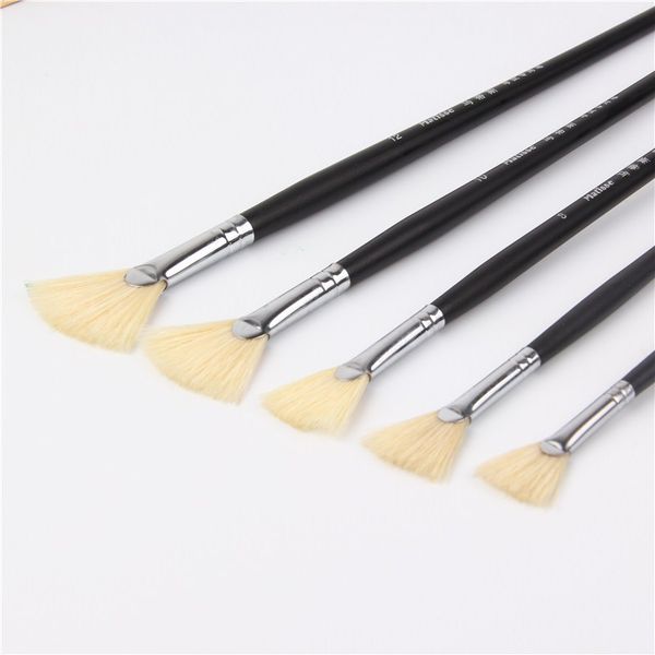 6pcs/lot white boar bristle brush pen fan shape matte black suit art supplies painting pen oil painting brush student stationery, Black;red
6pcs/lot white boar bristle brush pen fan shape matte black suit art supplies painting pen oil painting brush student stationery, Black;red