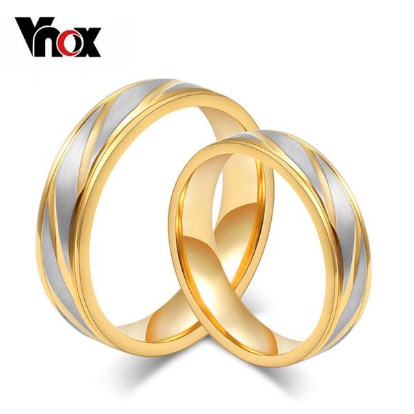vnox classic wedding ring for women men gold color manual polishing couple gift, Golden;silver
vnox classic wedding ring for women men gold color manual polishing couple gift, Golden;silver