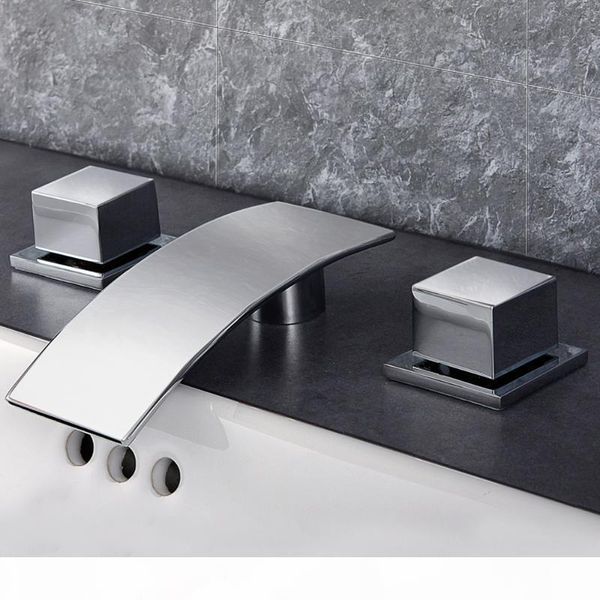 contemporary deck mounted waterfall 3 piece set widespread spout bathroom basin faucet
contemporary deck mounted waterfall 3 piece set widespread spout bathroom basin faucet