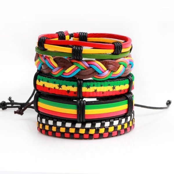 5pcs/set handmade braided genuine leather pu rope punk vintage bohemia style women casual bracelets men gift jewelry1, Golden;silver
5pcs/set handmade braided genuine leather pu rope punk vintage bohemia style women casual bracelets men gift jewelry1, Golden;silver
