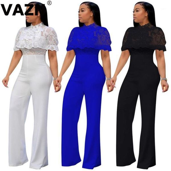 vazn 2020 summer lady 3 color ssolid long jumpsuit short sleeve zipper lace patchwork jumpsuit flare jumpsuits1, Black;white
vazn 2020 summer lady 3 color ssolid long jumpsuit short sleeve zipper lace patchwork jumpsuit flare jumpsuits1, Black;white