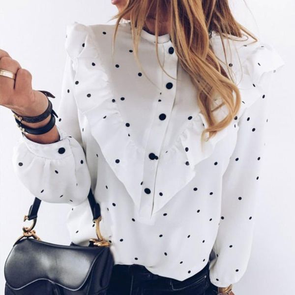 jocoo jolee elegant ruffle polka dot print blouse women o-neck long sleeve shirt female spring summer casual shirt lady clothing1, White
jocoo jolee elegant ruffle polka dot print blouse women o-neck long sleeve shirt female spring summer casual shirt lady clothing1, White