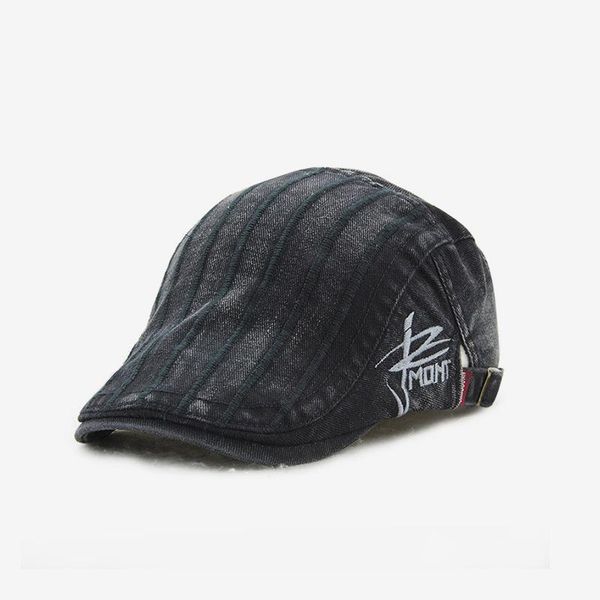 men beret hat casual visors cap striped cotton gorras new retro casquette, Blue;gray
men beret hat casual visors cap striped cotton gorras new retro casquette, Blue;gray