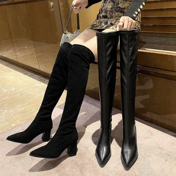 women's rubber boots platform female shoes boots-women thigh high heels high luxury designer winter, Black 
women's rubber boots platform female shoes boots-women thigh high heels high luxury designer winter, Black