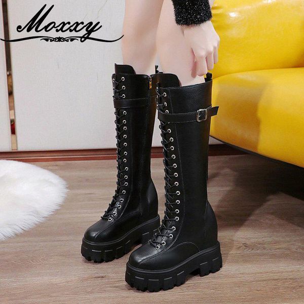 moxxy leather knee high boots women 2020 autumn winter gothic punk long boots ladies shoes fashion platform chunky wedges, Black
moxxy leather knee high boots women 2020 autumn winter gothic punk long boots ladies shoes fashion platform chunky wedges, Black
