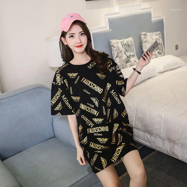 2018 new casual black letter nightgown female loose home sleepwear pyjamas summer short sleeve nightdress ad2131, Black;red
2018 new casual black letter nightgown female loose home sleepwear pyjamas summer short sleeve nightdress ad2131, Black;red