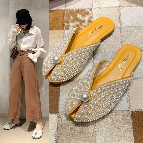 the new 2020 sandals in the summer fashion pearl stuffies web celebrity flat sandals aristocratic wedding shoe ins1, Black
the new 2020 sandals in the summer fashion pearl stuffies web celebrity flat sandals aristocratic wedding shoe ins1, Black