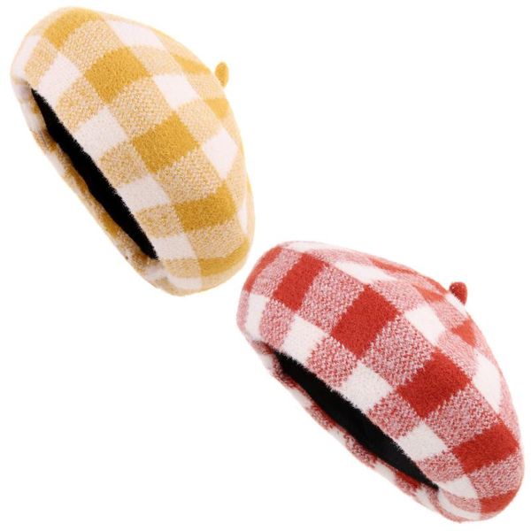 berets elegant plaid beret female autumn and winter artificial fur british wind round painter hat, Blue;gray
berets elegant plaid beret female autumn and winter artificial fur british wind round painter hat, Blue;gray