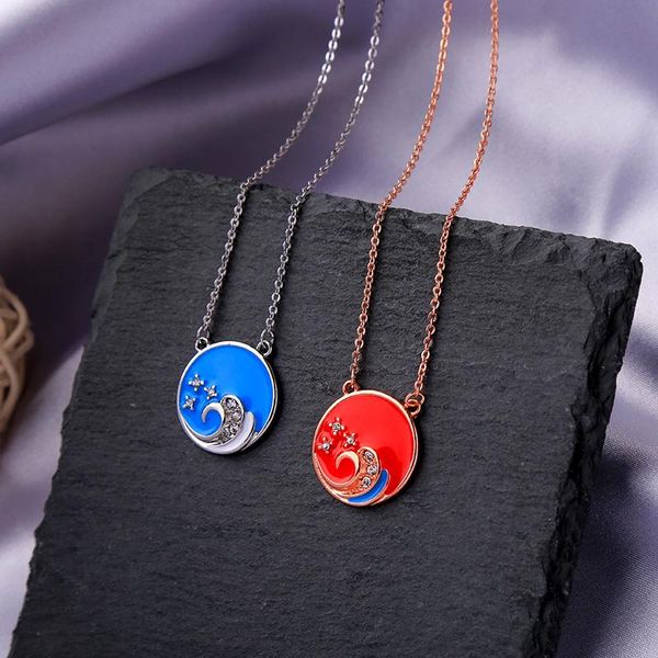 pendant necklaces fashion arrival cute korean necklace for women long red/blue enamel moon adjustable charming date gift jewelry, Silver
pendant necklaces fashion arrival cute korean necklace for women long red/blue enamel moon adjustable charming date gift jewelry, Silver