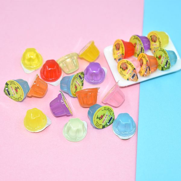 20Pcs Resin Cute Jelly Simulation Food Pretend Play Miniature Dollhouse Dolls Accessories Kids Kitchen Toys Home Decor Y0107