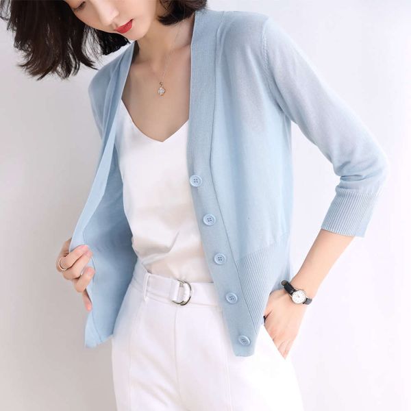knitted cardigan 2020 summer new wear 3 / 4 sleeve tencel shawl women's holiday sunscreen coat, White;black
knitted cardigan 2020 summer new wear 3 / 4 sleeve tencel shawl women's holiday sunscreen coat, White;black