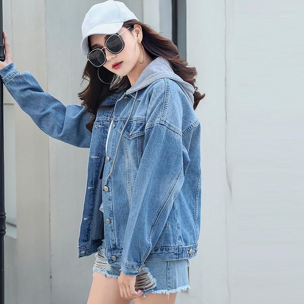 detachable hat denim basic jackets women casual streetwear jacket coat autumn vintage outerwear jean jackets female1, Black;brown
detachable hat denim basic jackets women casual streetwear jacket coat autumn vintage outerwear jean jackets female1, Black;brown