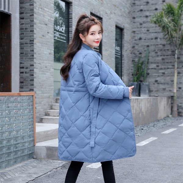 winter solid long jacket women stand collar with sashes women's parkas thick cotton padded plus size outwear casual coats 201214, Black
winter solid long jacket women stand collar with sashes women's parkas thick cotton padded plus size outwear casual coats 201214, Black
