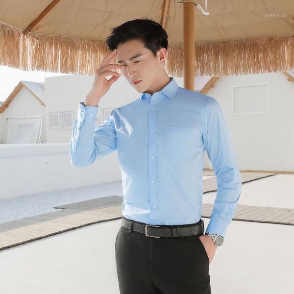 white business dress shirt men fashion slim fit long sleeve soild casual shirts mens working office wear shirt with pocket s-5xl1, White;black
white business dress shirt men fashion slim fit long sleeve soild casual shirts mens working office wear shirt with pocket s-5xl1, White;black