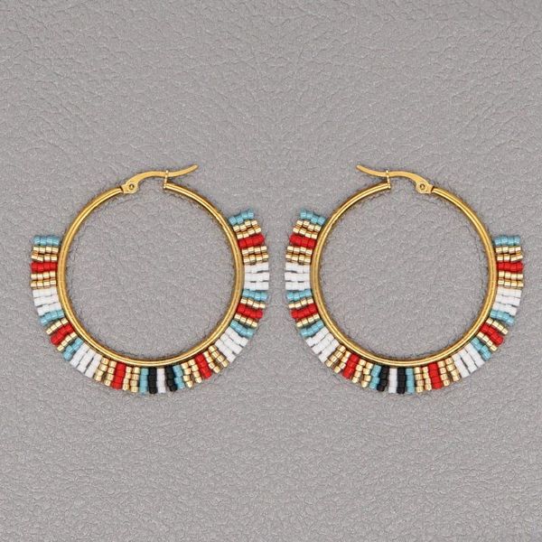 go2boho hoop earrings for women jewelry fashion miyuki bead earring bohemian colorful jewellery stainless steel pendientes gifts, Golden;silver
go2boho hoop earrings for women jewelry fashion miyuki bead earring bohemian colorful jewellery stainless steel pendientes gifts, Golden;silver