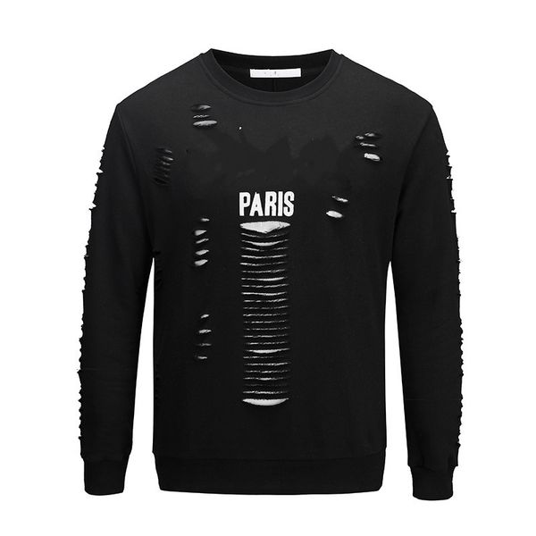 20s men's fashion ripped sweater designer sweatshirt street printing letters cotton clothing ripped sweater, Black
20s men's fashion ripped sweater designer sweatshirt street printing letters cotton clothing ripped sweater, Black