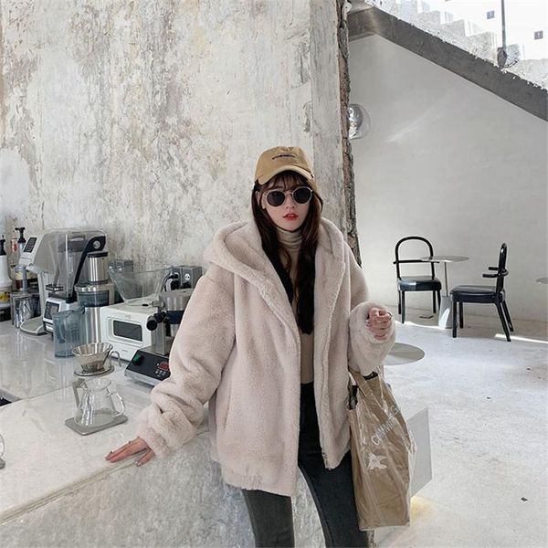 faux fur coat winter jacket women 2020 new solid hooded faux fur jacket warm thick fashion loose plush ladies coats women1, Black
faux fur coat winter jacket women 2020 new solid hooded faux fur jacket warm thick fashion loose plush ladies coats women1, Black