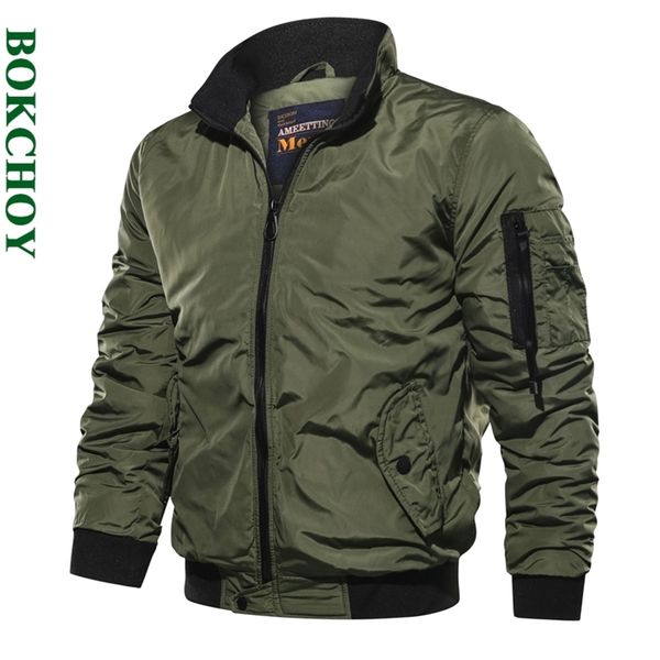 autumn men military bomber jackets casual solid zipper pilot new thin stand collar male coat slim fit 201218, Black;brown
autumn men military bomber jackets casual solid zipper pilot new thin stand collar male coat slim fit 201218, Black;brown