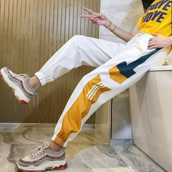 summer spring harem pants for women high waist loose hip hop elastic waist pans casual gym harajuku pants funny trouser girl, Black;white 
summer spring harem pants for women high waist loose hip hop elastic waist pans casual gym harajuku pants funny trouser girl, Black;white