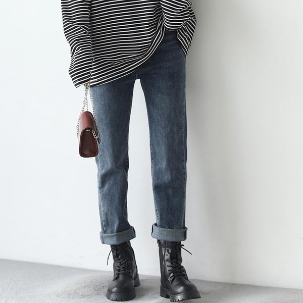 2021 spring new style pipe pants women's high waisted slim straight pants korean versatile jeans trend, Blue
2021 spring new style pipe pants women's high waisted slim straight pants korean versatile jeans trend, Blue