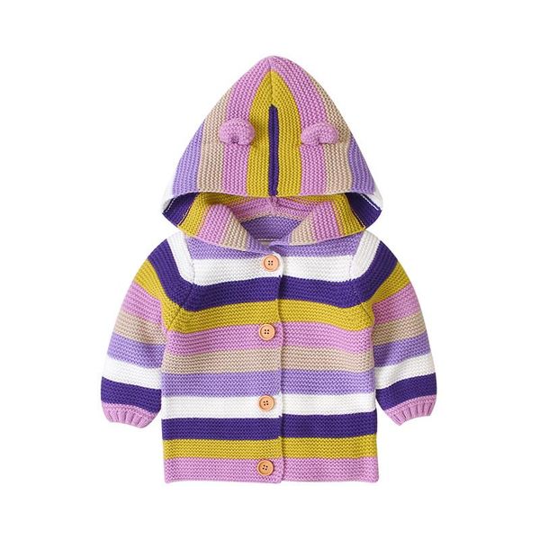 pullover 0-24m infant baby girls fall winter sweater cardigans toddler colorful stripe knitted hooded for buttons outerwear, Blue
pullover 0-24m infant baby girls fall winter sweater cardigans toddler colorful stripe knitted hooded for buttons outerwear, Blue