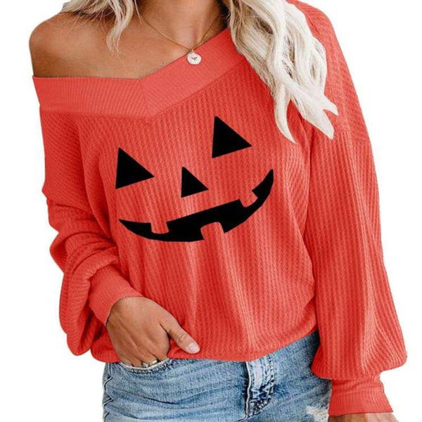 autumn / winter 2020 new personalized halloween pumpkin print loose v-neck long sleeve women's sweater, Black
autumn / winter 2020 new personalized halloween pumpkin print loose v-neck long sleeve women's sweater, Black