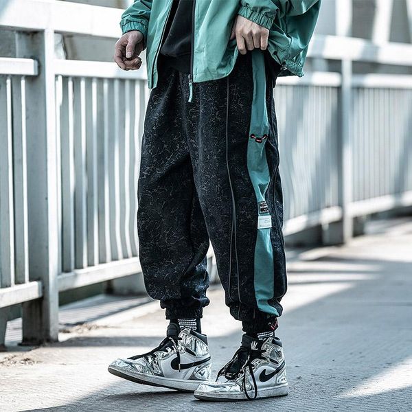 men's pants splicing japanese style clothes overalls loose versatile cargo jogger trousers oversized hiphop harajuku, Black
men's pants splicing japanese style clothes overalls loose versatile cargo jogger trousers oversized hiphop harajuku, Black