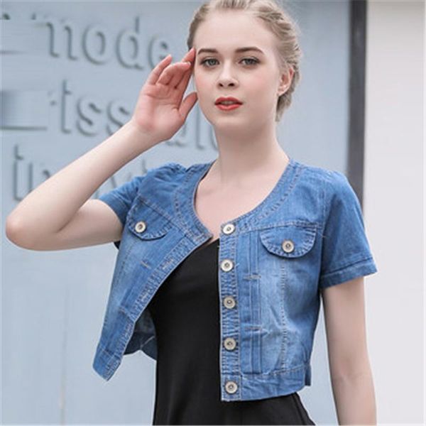 women's jackets shawl denim jacket women 2021 summer short short-sleeved outside outerwera fashion casual wild slim w053, Black;brown
women's jackets shawl denim jacket women 2021 summer short short-sleeved outside outerwera fashion casual wild slim w053, Black;brown