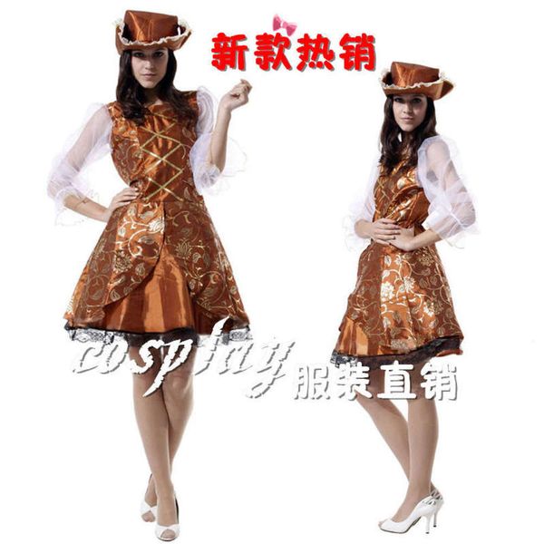 luxury halloween ball show goethe gabriel female pirate cosplay costume adult, Black;gray
luxury halloween ball show goethe gabriel female pirate cosplay costume adult, Black;gray