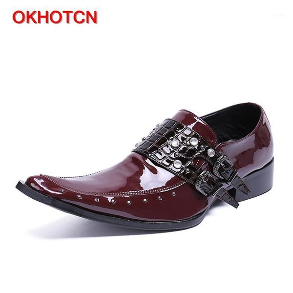 okn fashion genuine leather man formal shoes wine red gentleman business dress party shoes square toe crocodile print decor1, Black
okn fashion genuine leather man formal shoes wine red gentleman business dress party shoes square toe crocodile print decor1, Black