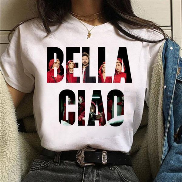 new la casa de papel tshirt money heist tee tv series t shirt women t short sleeve house of paper funny, White
new la casa de papel tshirt money heist tee tv series t shirt women t short sleeve house of paper funny, White