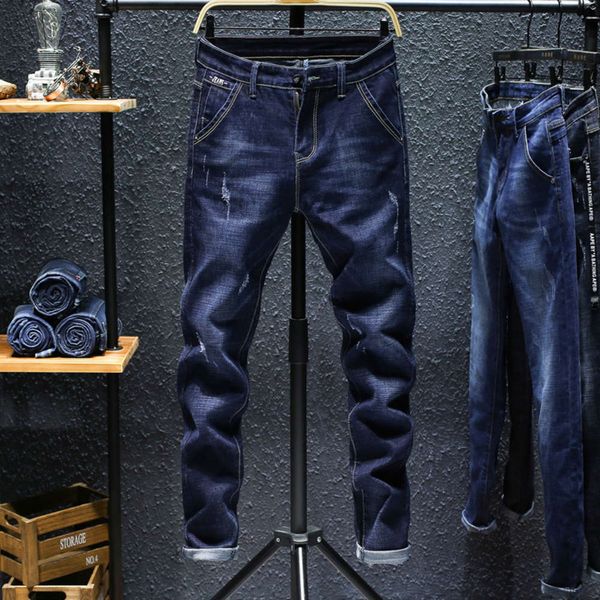 autumn and winter men's jeans trend slim legged 2020 new simple versatile straight pants, Blue
autumn and winter men's jeans trend slim legged 2020 new simple versatile straight pants, Blue