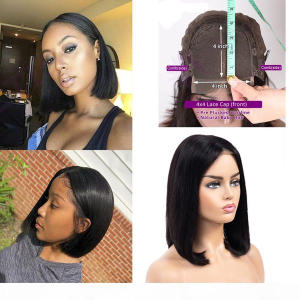 4x4 lace closure bob wigs brazilian straight human hair wig unprocessed human hair lace frontal wigs nature color 9a grade, Black;brown
4x4 lace closure bob wigs brazilian straight human hair wig unprocessed human hair lace frontal wigs nature color 9a grade, Black;brown