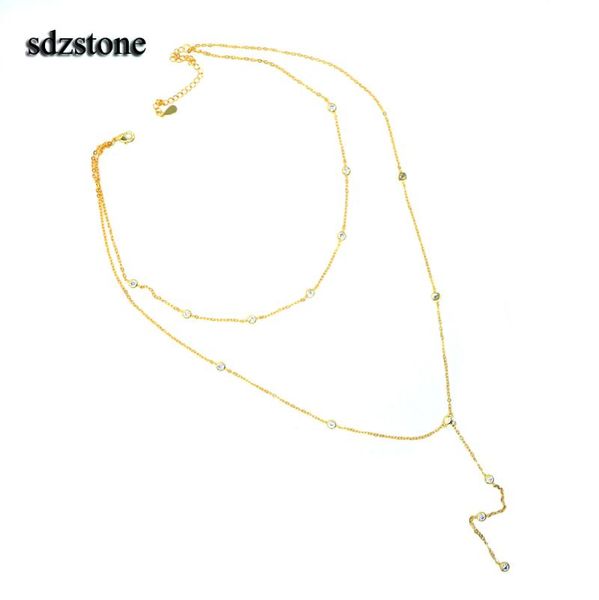 chains 3mm cz bezel link station chain gold color double layer necklaces statement fashion choker lariat long women necklace, Silver
chains 3mm cz bezel link station chain gold color double layer necklaces statement fashion choker lariat long women necklace, Silver