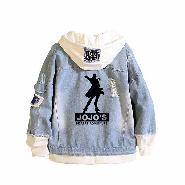 jojo's bizarre adventure boys denim jacket jeans jacket stardust crusaders long sweatshirt harajuku streetwear hoodies, Black;brown
jojo's bizarre adventure boys denim jacket jeans jacket stardust crusaders long sweatshirt harajuku streetwear hoodies, Black;brown