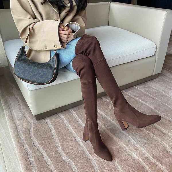 boots magical2021 double song brown children's knee thi high heel net red skinny elastic, Black
boots magical2021 double song brown children's knee thi high heel net red skinny elastic, Black