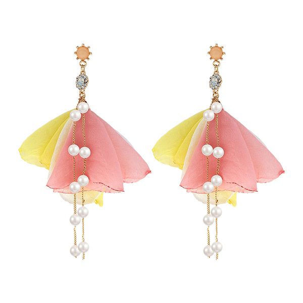 2019 new temperament earrings women's pearl fabric earrings women's fashion long earrings t190626, Golden
2019 new temperament earrings women's pearl fabric earrings women's fashion long earrings t190626, Golden
